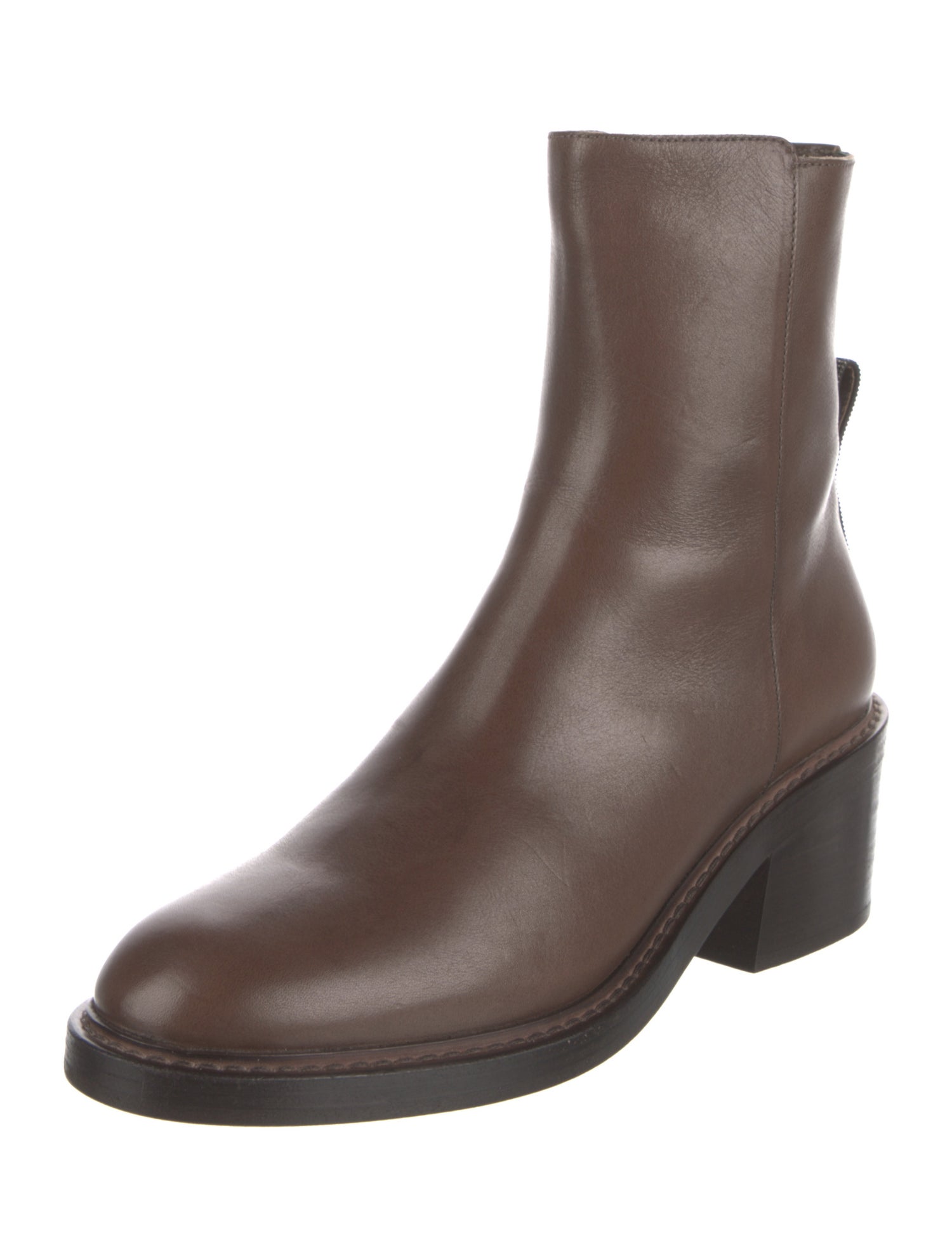 Brunello Cucinelli Leather Crystal Embellishments Moto Boots