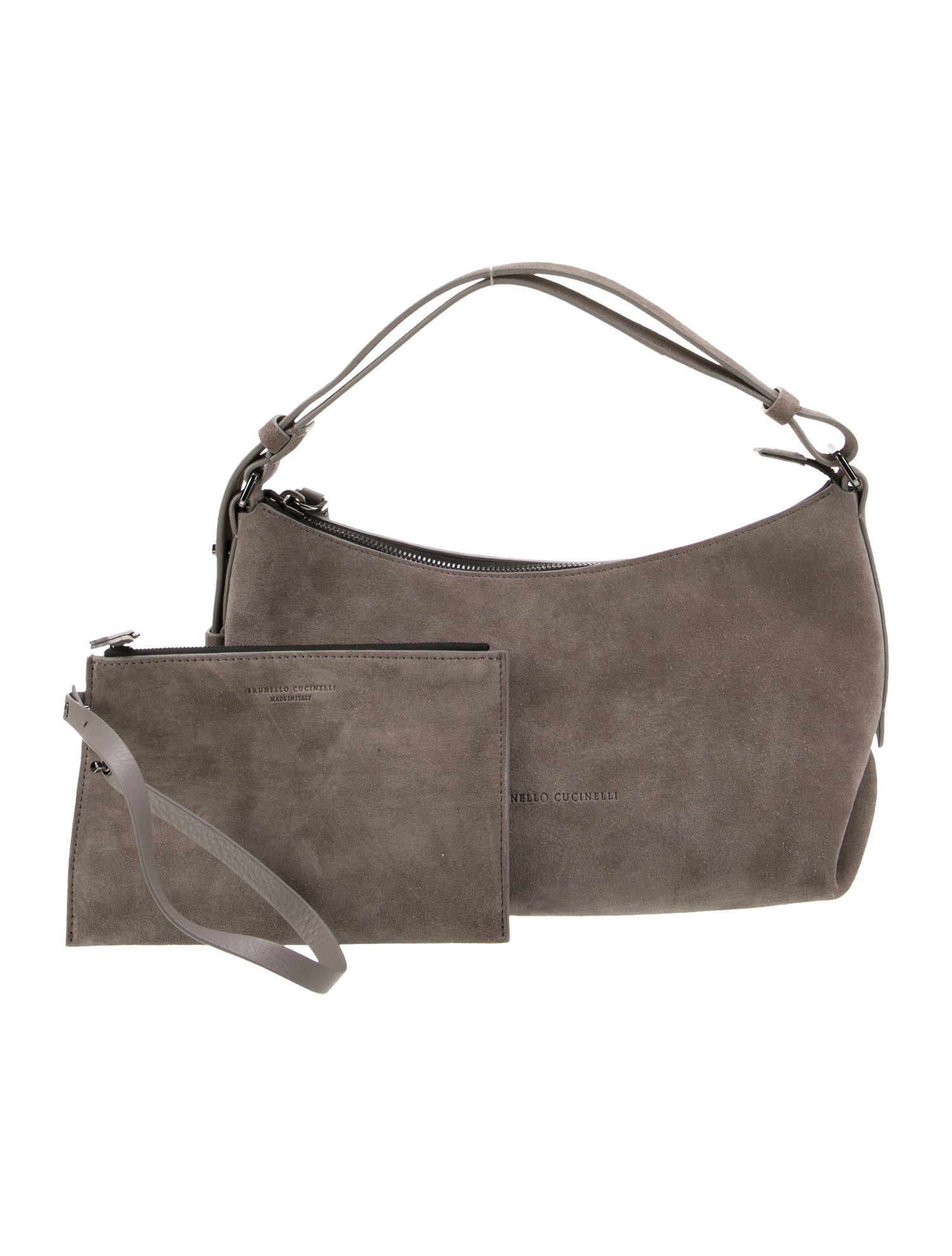 Brunello Cucinelli Suede Top Handle Bag