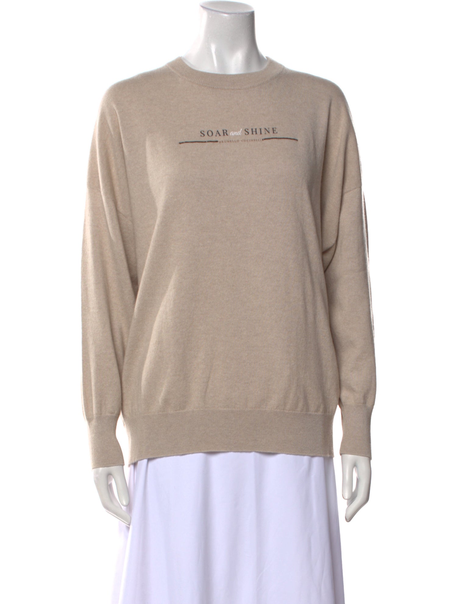 Brunello Cucinelli Cashmere Graphic Print Sweater w/ Tags