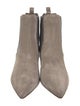 Brunello Cucinelli Suede Colorblock Pattern Chelsea Boots