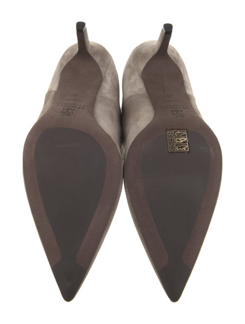 Brunello Cucinelli Suede Colorblock Pattern Chelsea Boots