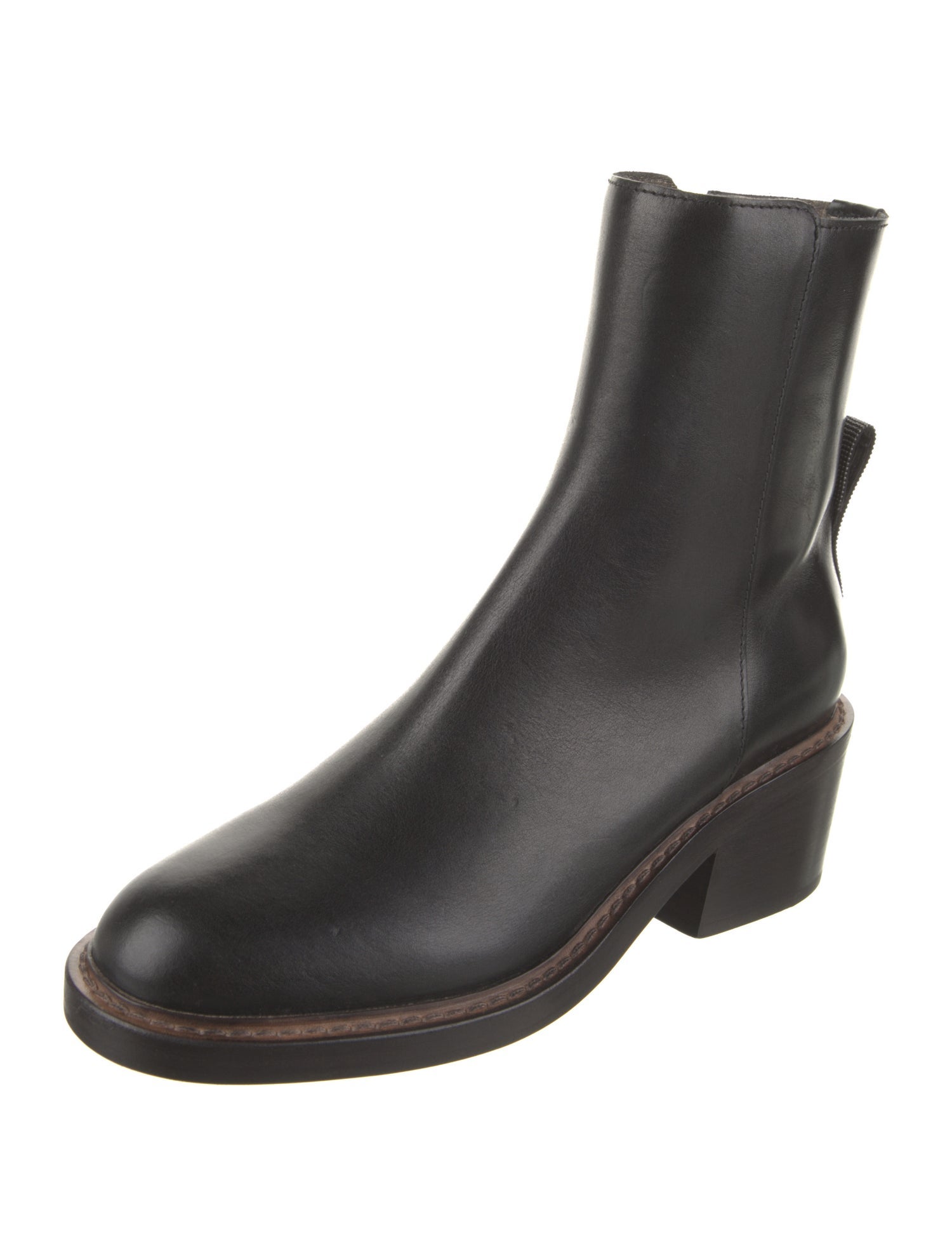 Brunello Cucinelli Leather Beaded Accents Chelsea Boots