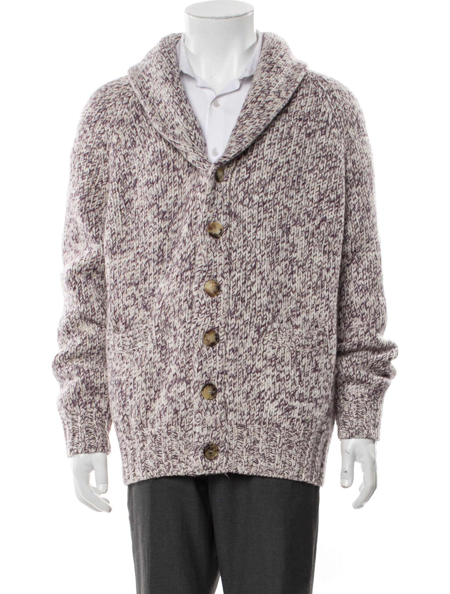 Brunello Cucinelli Virgin Wool Printed Cardigan w/ Tags