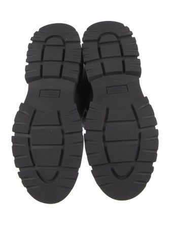 Brunello Cucinelli Suede Colorblock Pattern Combat Boots