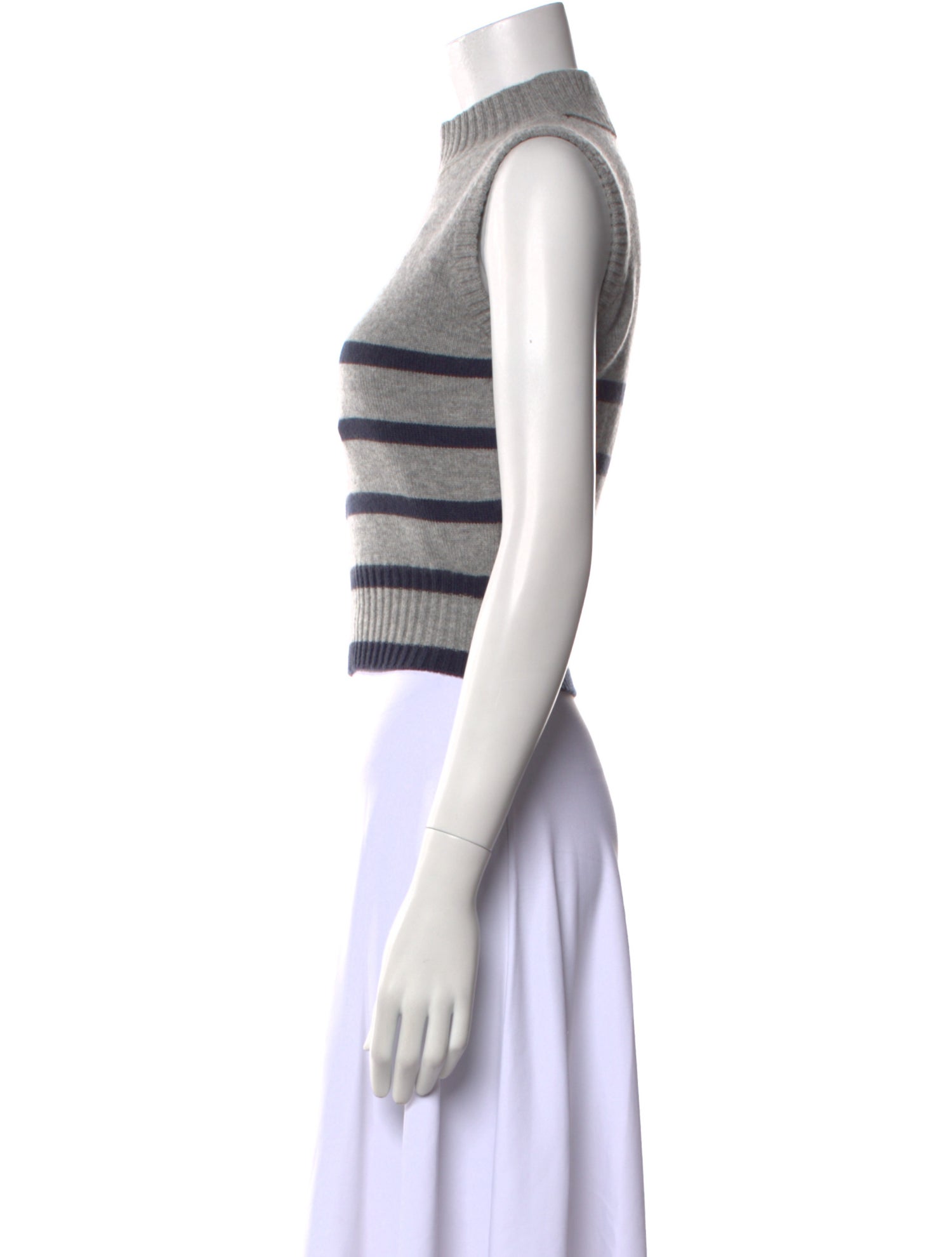 Brunello Cucinelli Cashmere Striped Crop Top w/ Tags