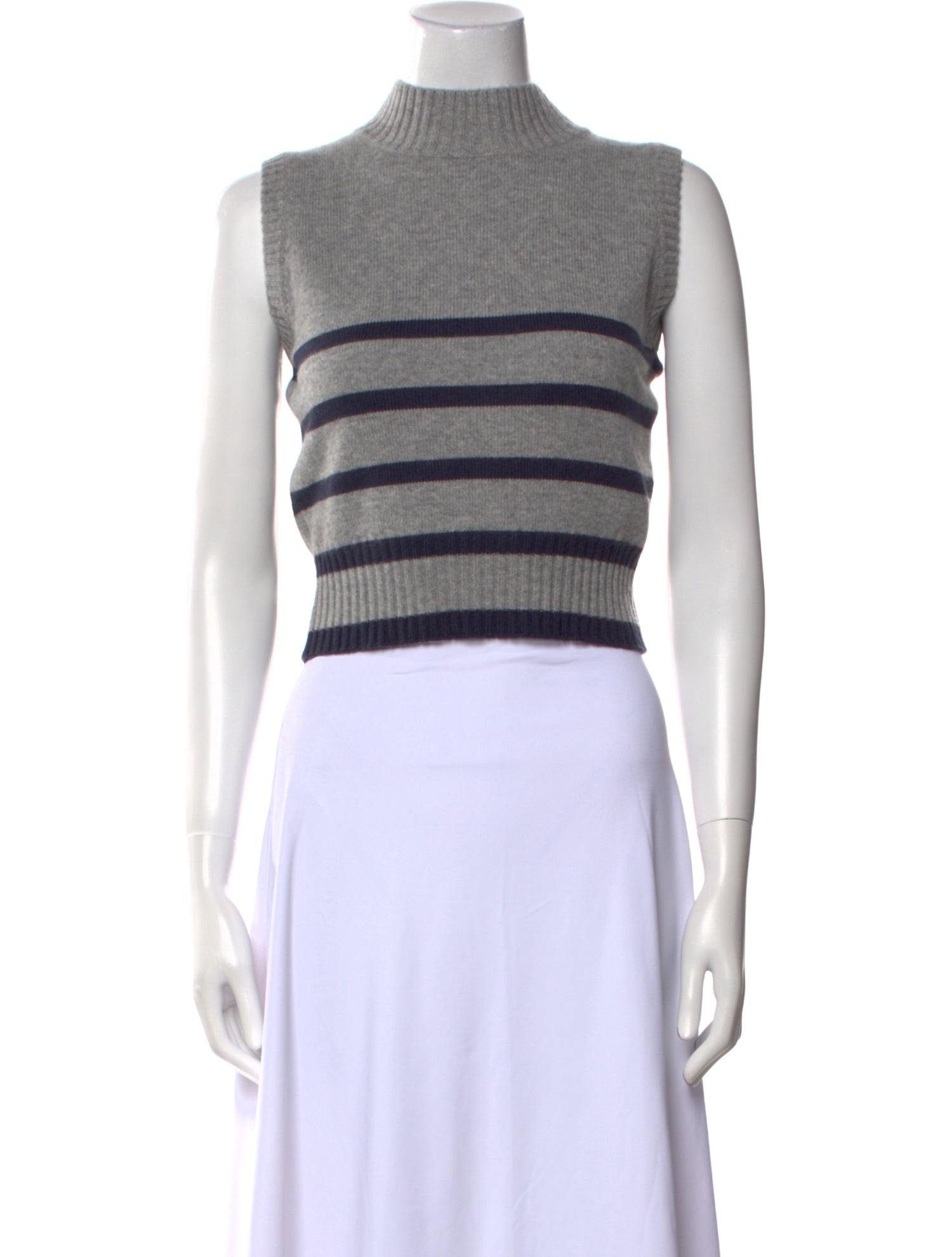 Brunello Cucinelli Cashmere Striped Crop Top w/ Tags