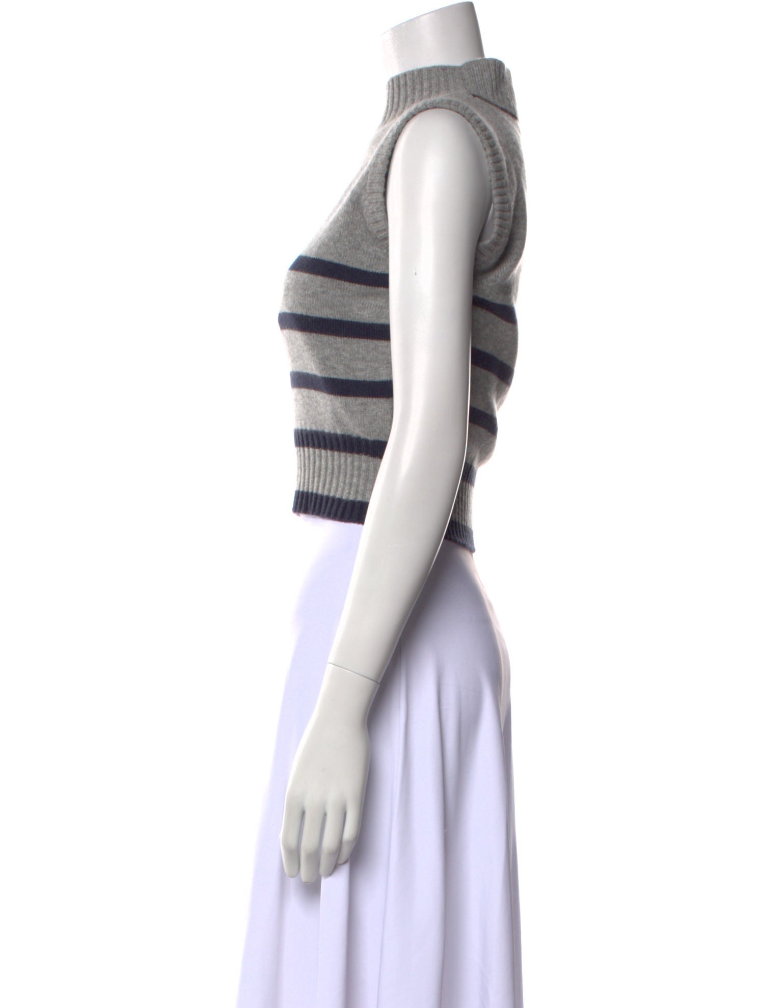 Brunello Cucinelli Cashmere Striped Crop Top w/ Tags