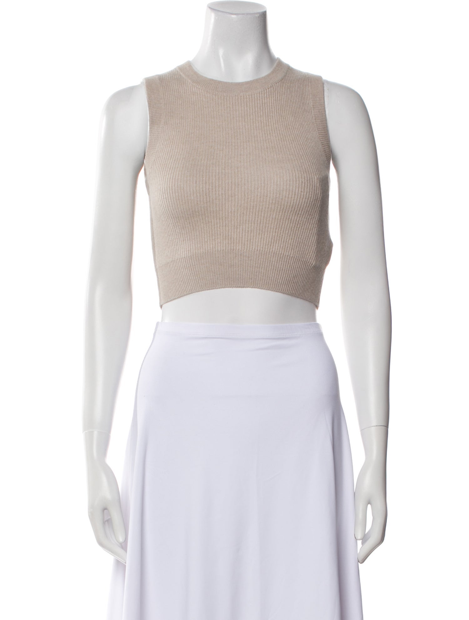 Brunello Cucinelli Cashmere Crew Neck Crop Top w/ Tags