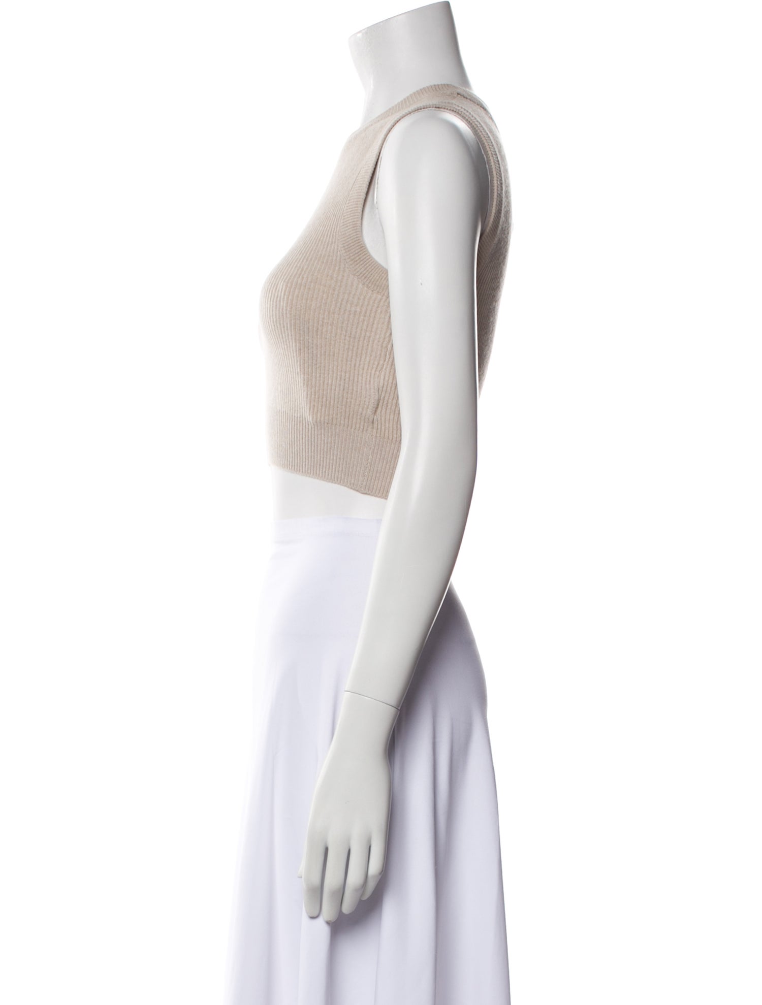 Brunello Cucinelli Cashmere Crew Neck Crop Top w/ Tags