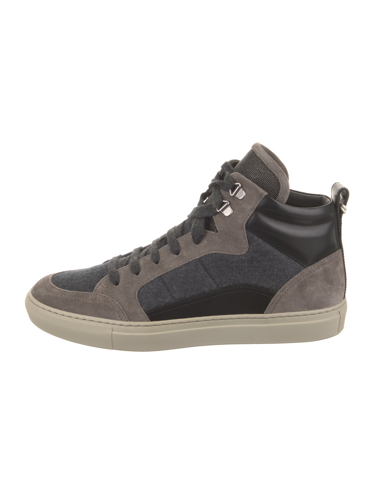 Brunello Cucinelli Wool Colorblock Pattern Sneakers w/ Tags