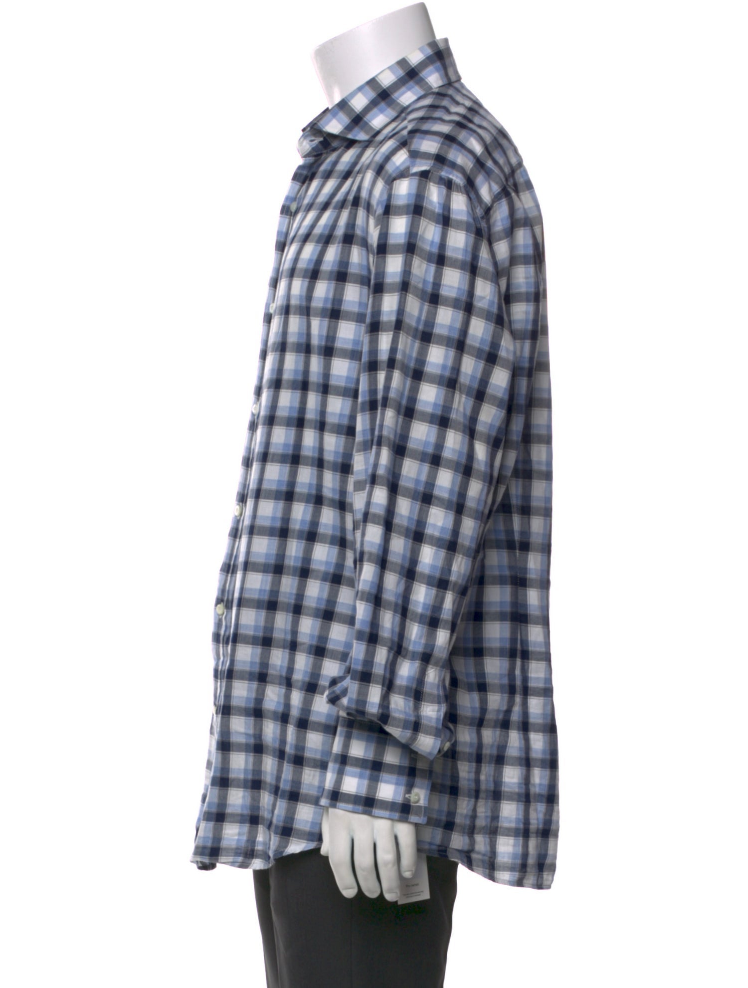 Brunello Cucinelli Plaid Print Long Sleeve Shirt