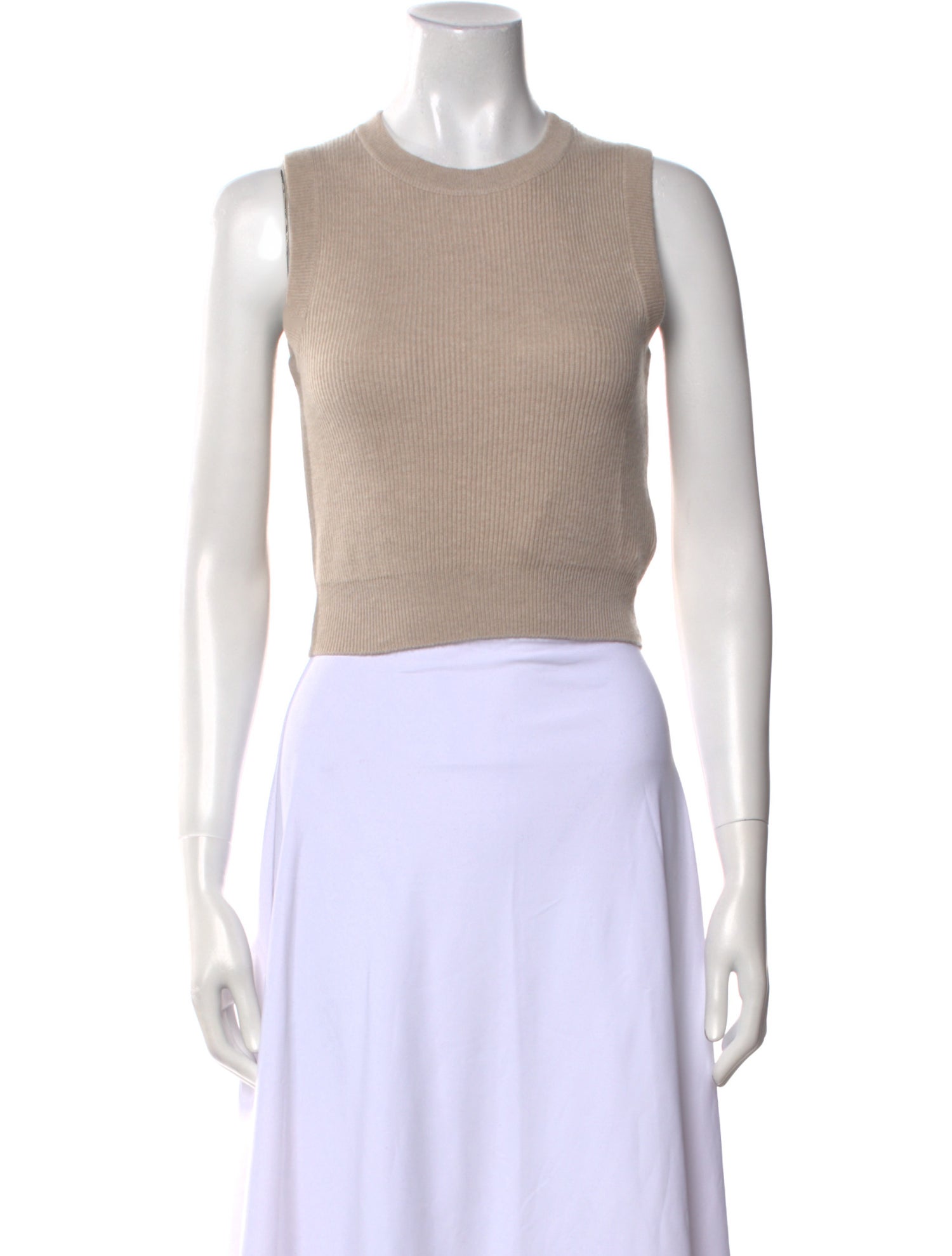 Brunello Cucinelli Cashmere Crew Neck Crop Top w/ Tags