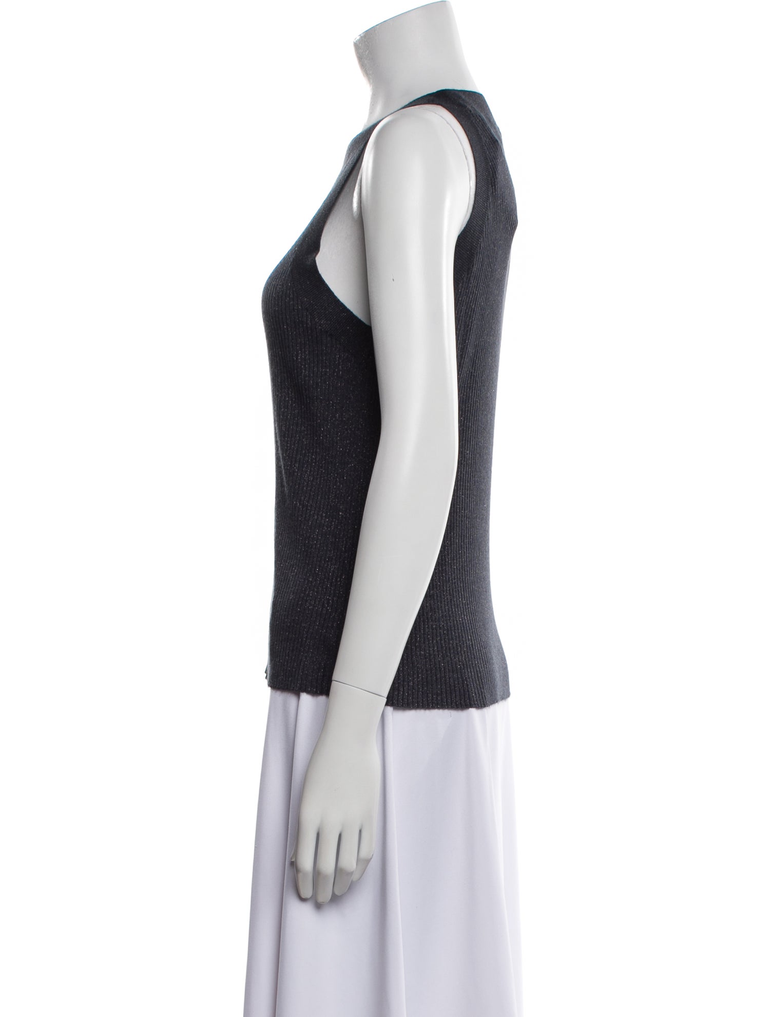 Brunello Cucinelli Crew Neck Sleeveless Top