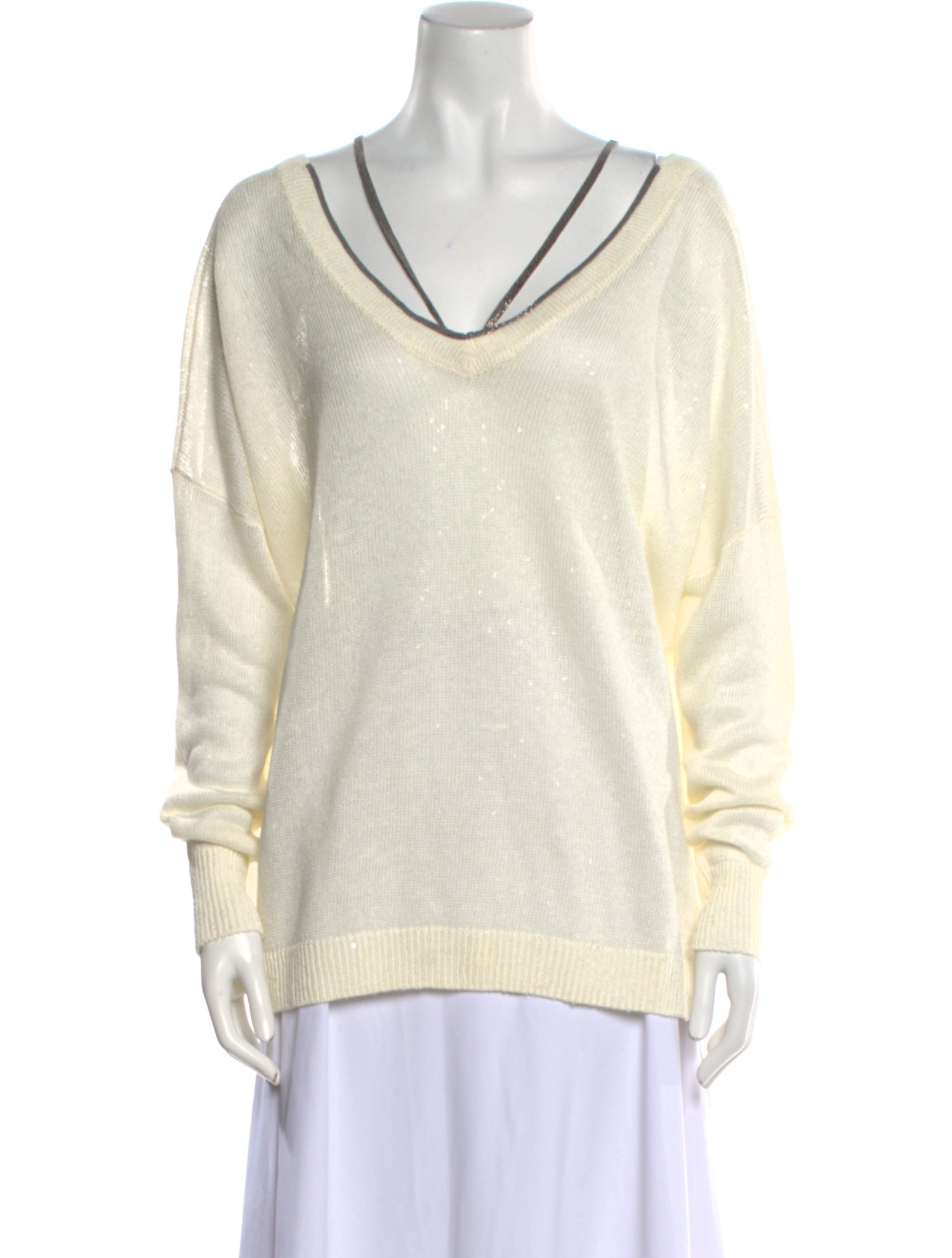 Brunello Cucinelli Linen Cowl Neck Sweater w/ Tags