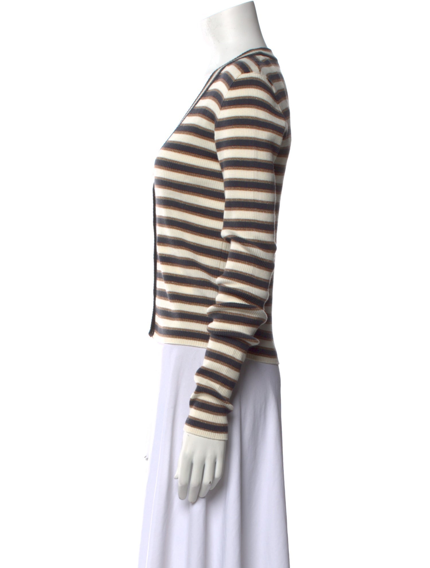 Brunello Cucinelli Virgin Wool Striped Sweater w/ Tags
