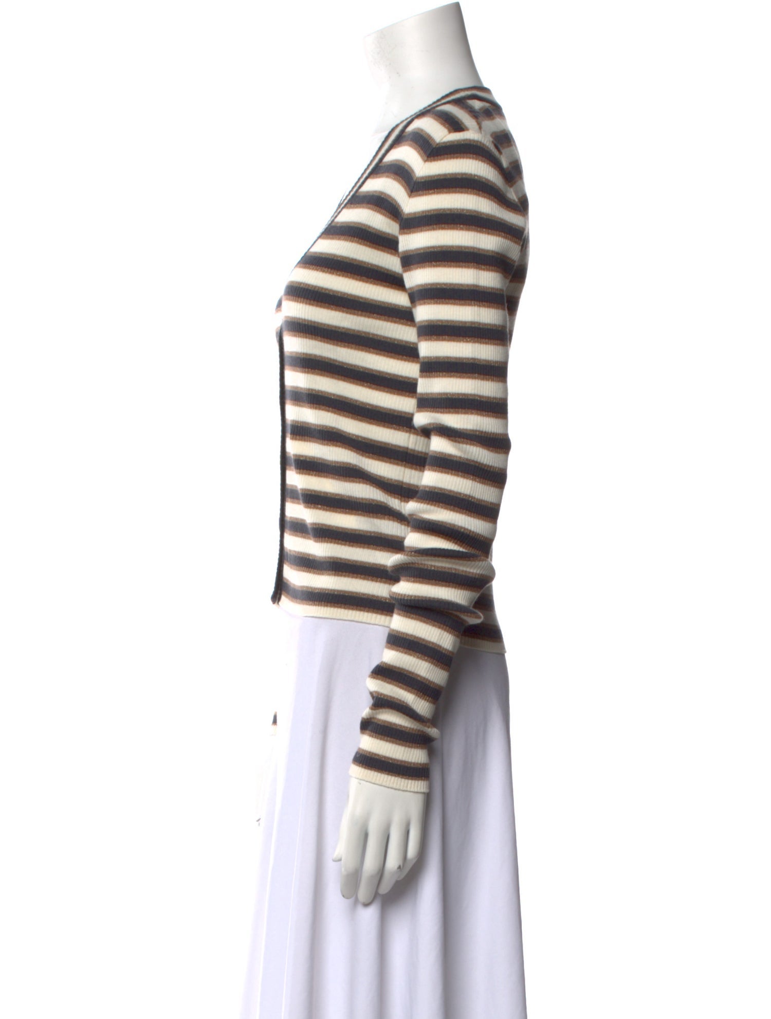 Brunello Cucinelli Virgin Wool Striped Sweater w/ Tags