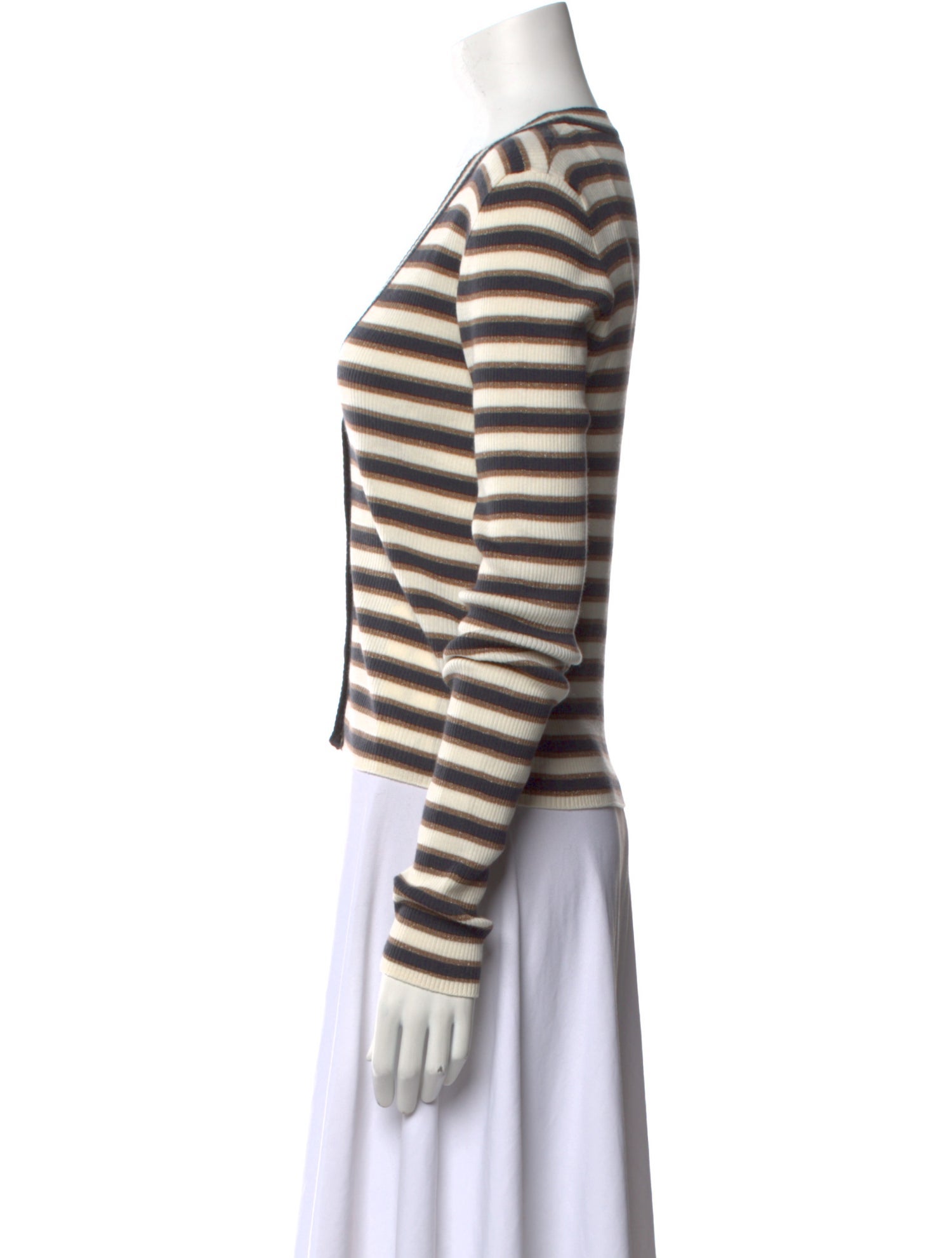 Brunello Cucinelli Virgin Wool Striped Sweater w/ Tags