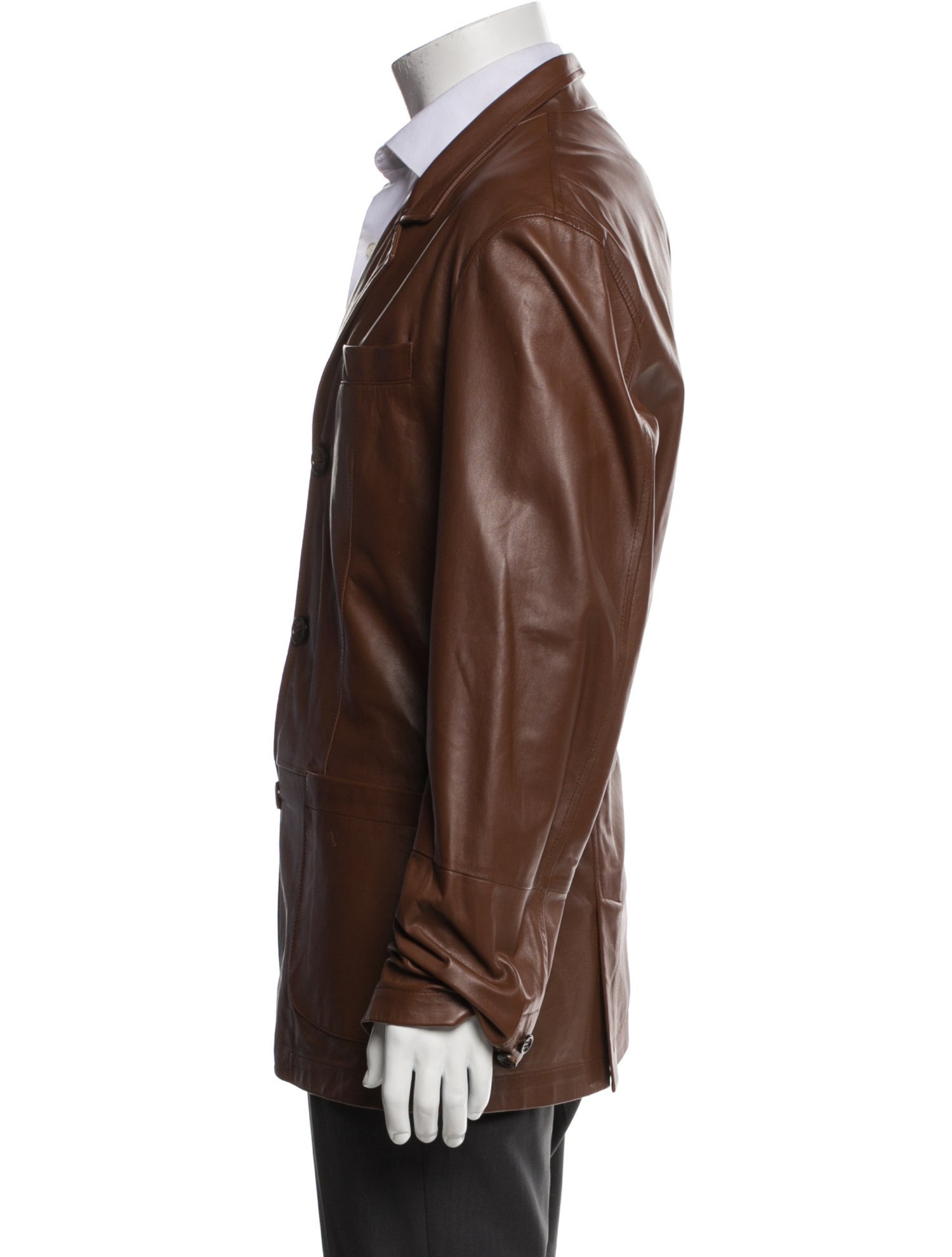 Brunello Cucinelli Leather Moto Jacket