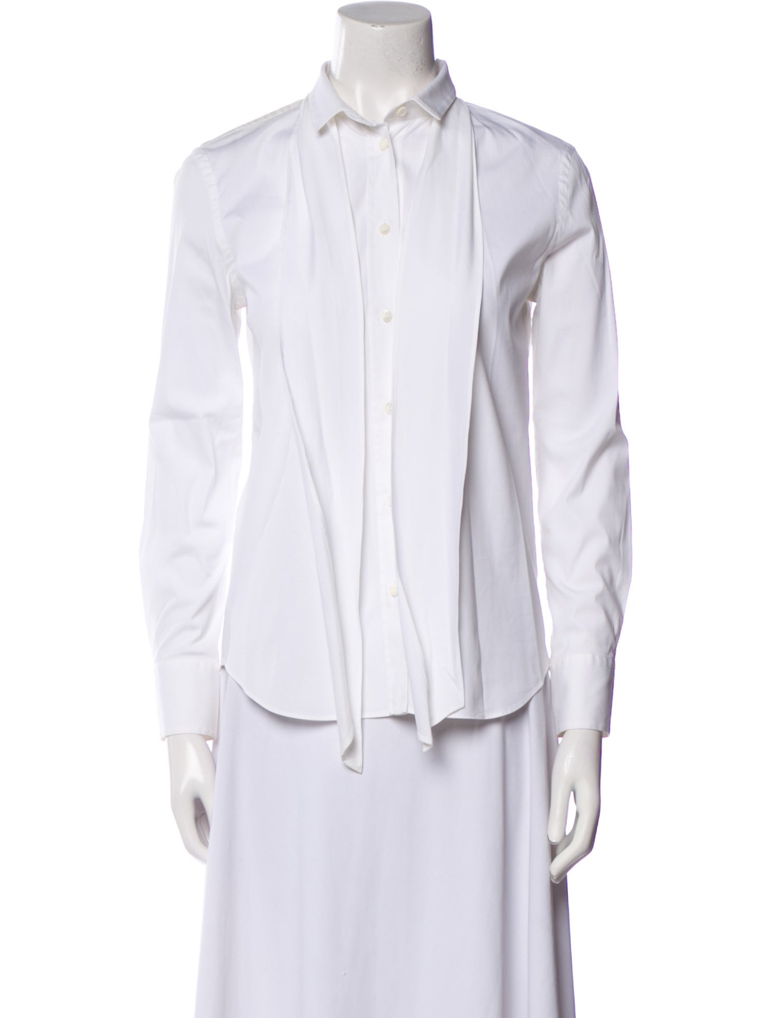 Brunello Cucinelli Long Sleeve Button-Up Top