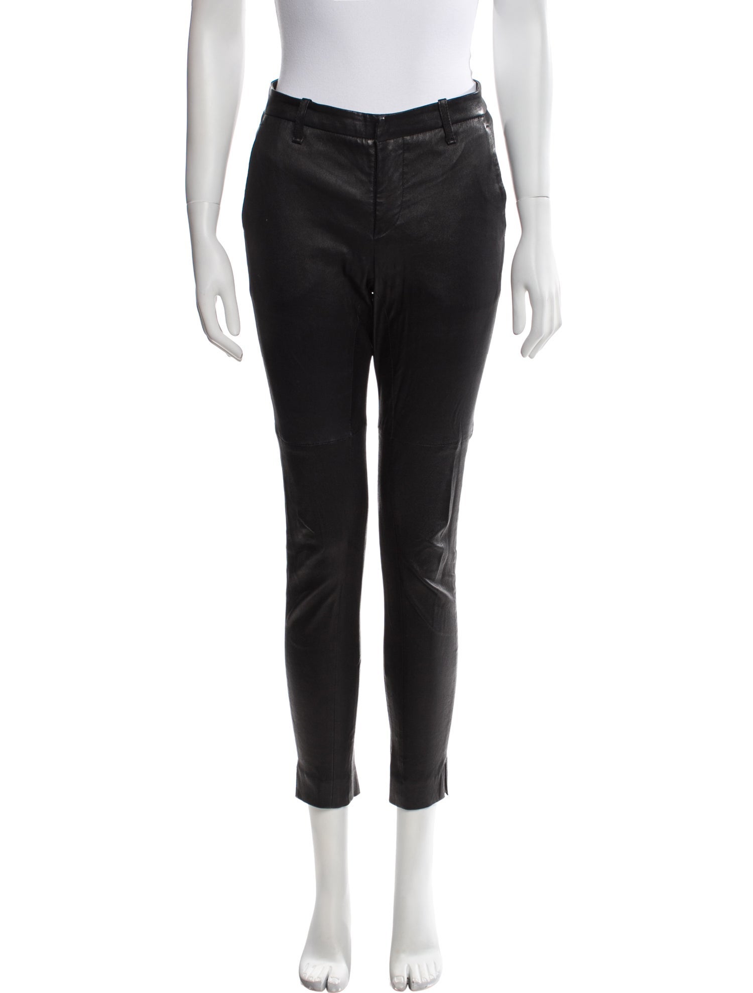 Brunello Cucinelli Leather Skinny Leg Pants