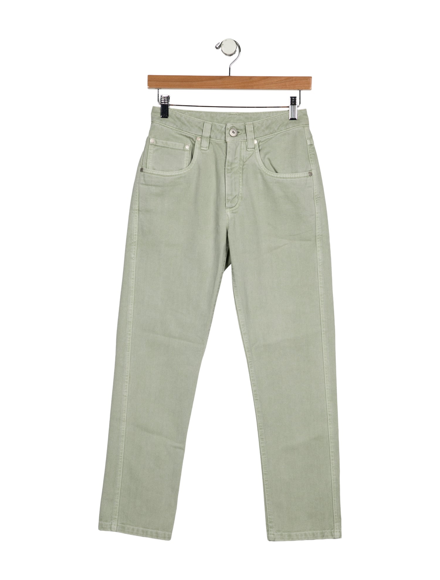 Brunello Cucinelli Mid-Rise Straight Leg Jeans