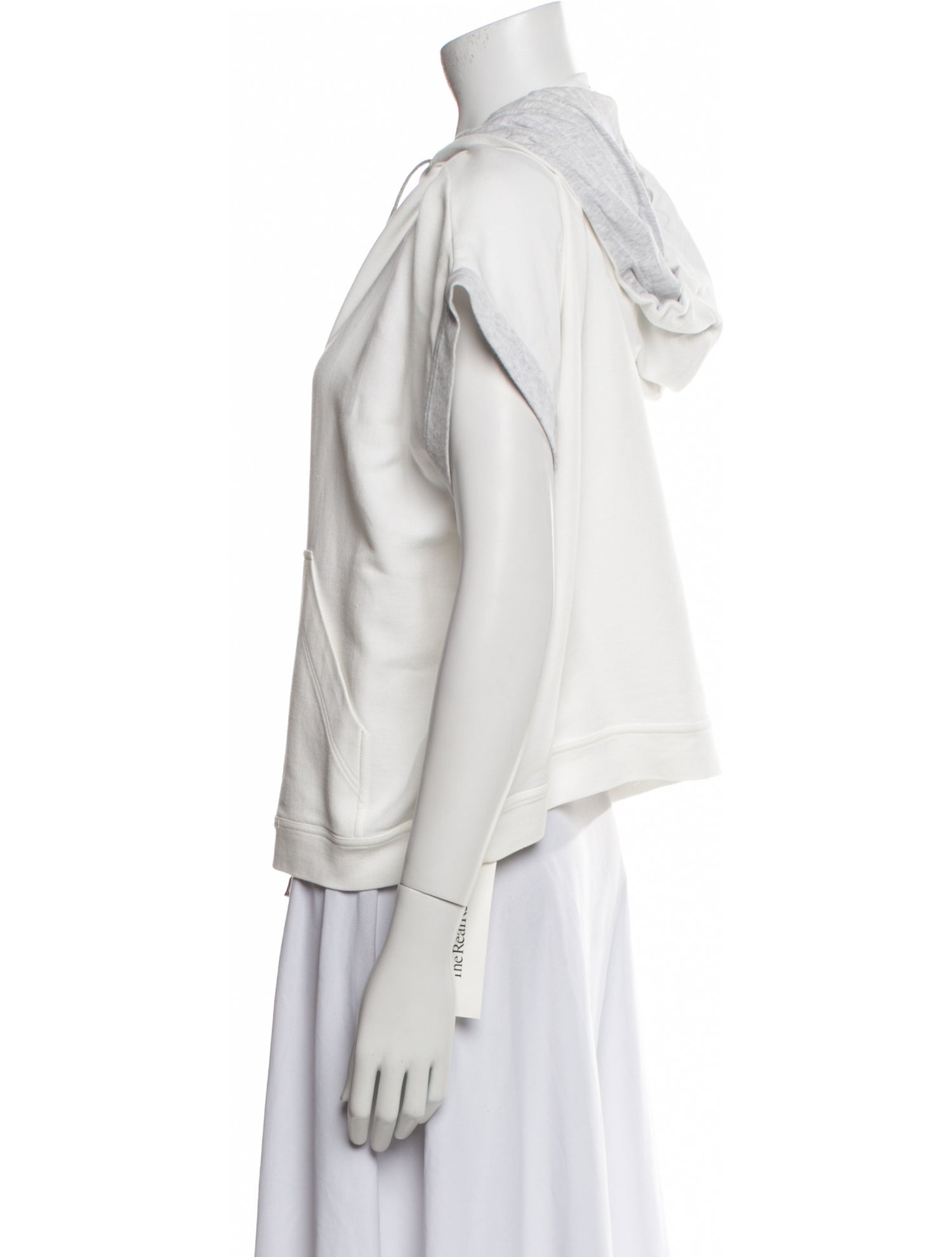 Brunello Cucinelli Tie Neck Short Sleeve Sweatshirt