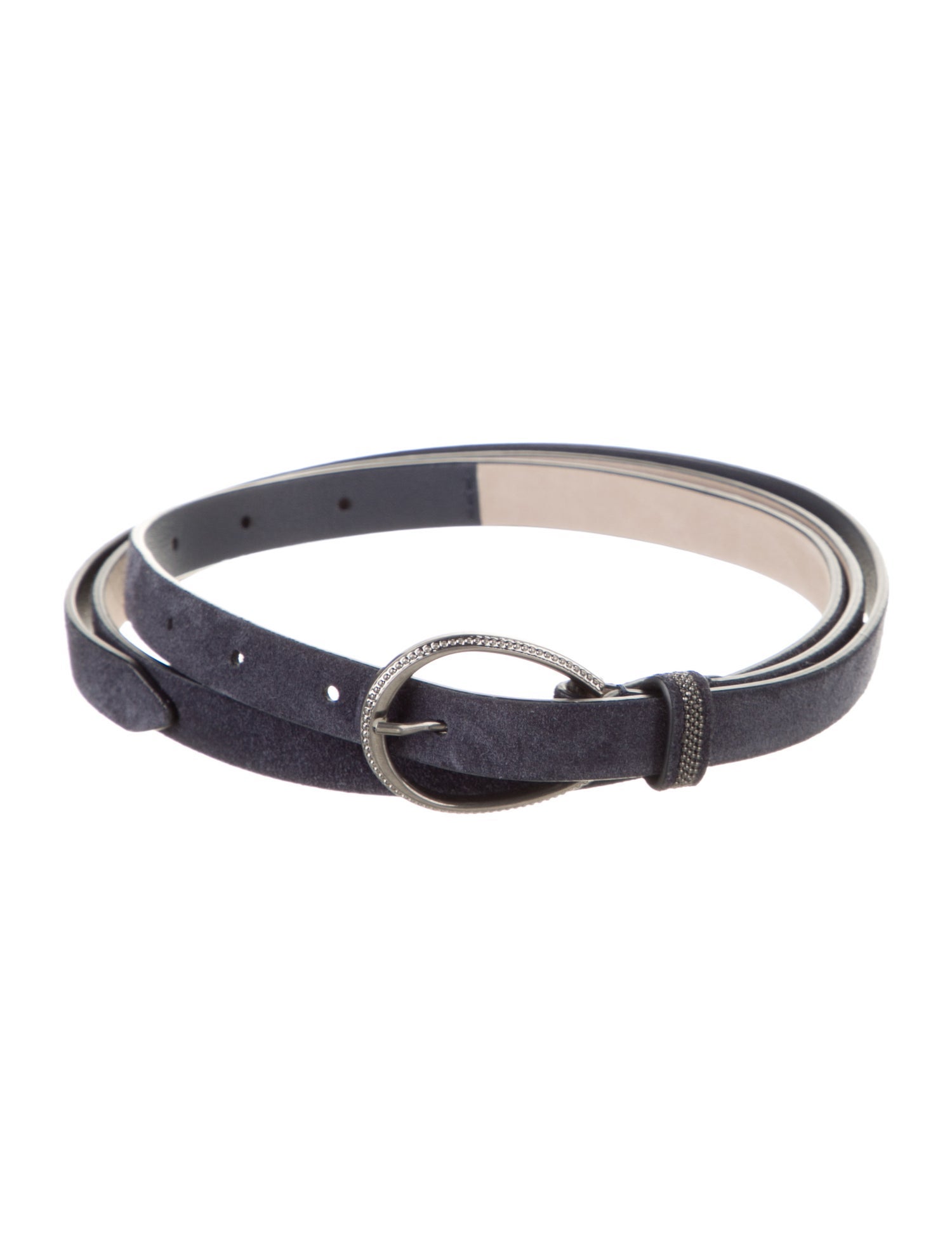 Brunello Cucinelli Skinny Suede Belt