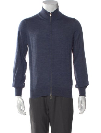 Brunello Cucinelli Wool Mock Neck Cardigan