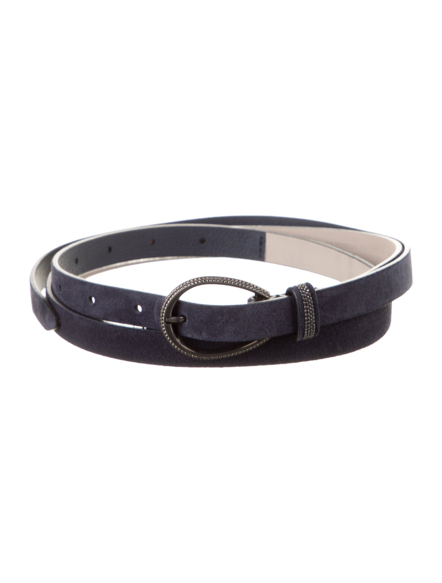 Brunello Cucinelli Skinny Suede Belt