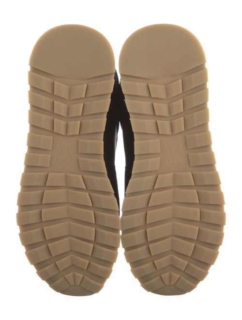 Brunello Cucinelli Suede Colorblock Pattern Sneakers