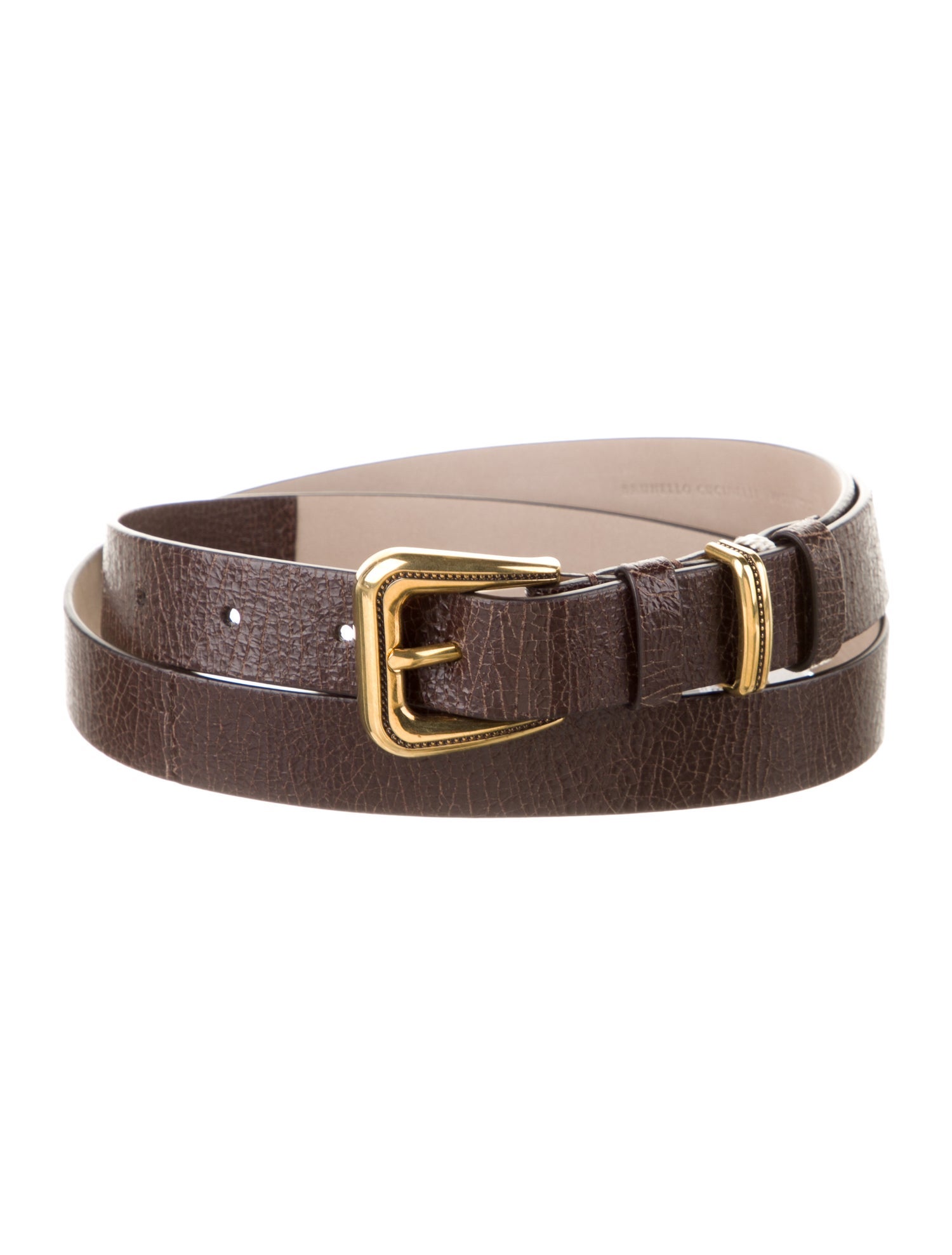 Brunello Cucinelli Skinny Leather Belt