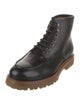 Brunello Cucinelli Leather Lace-Up Boots