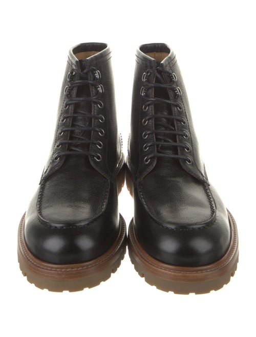 Brunello Cucinelli Leather Lace-Up Boots