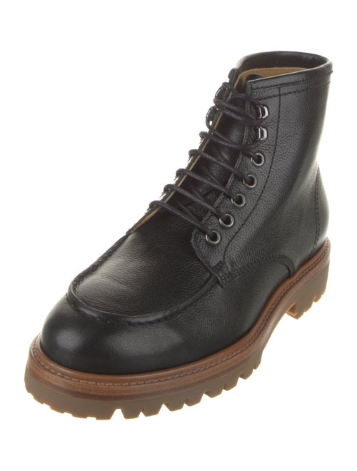 Brunello Cucinelli Leather Combat Boots