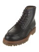 Brunello Cucinelli Leather Combat Boots