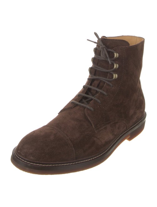 Brunello Cucinelli Suede Lace-Up Boots