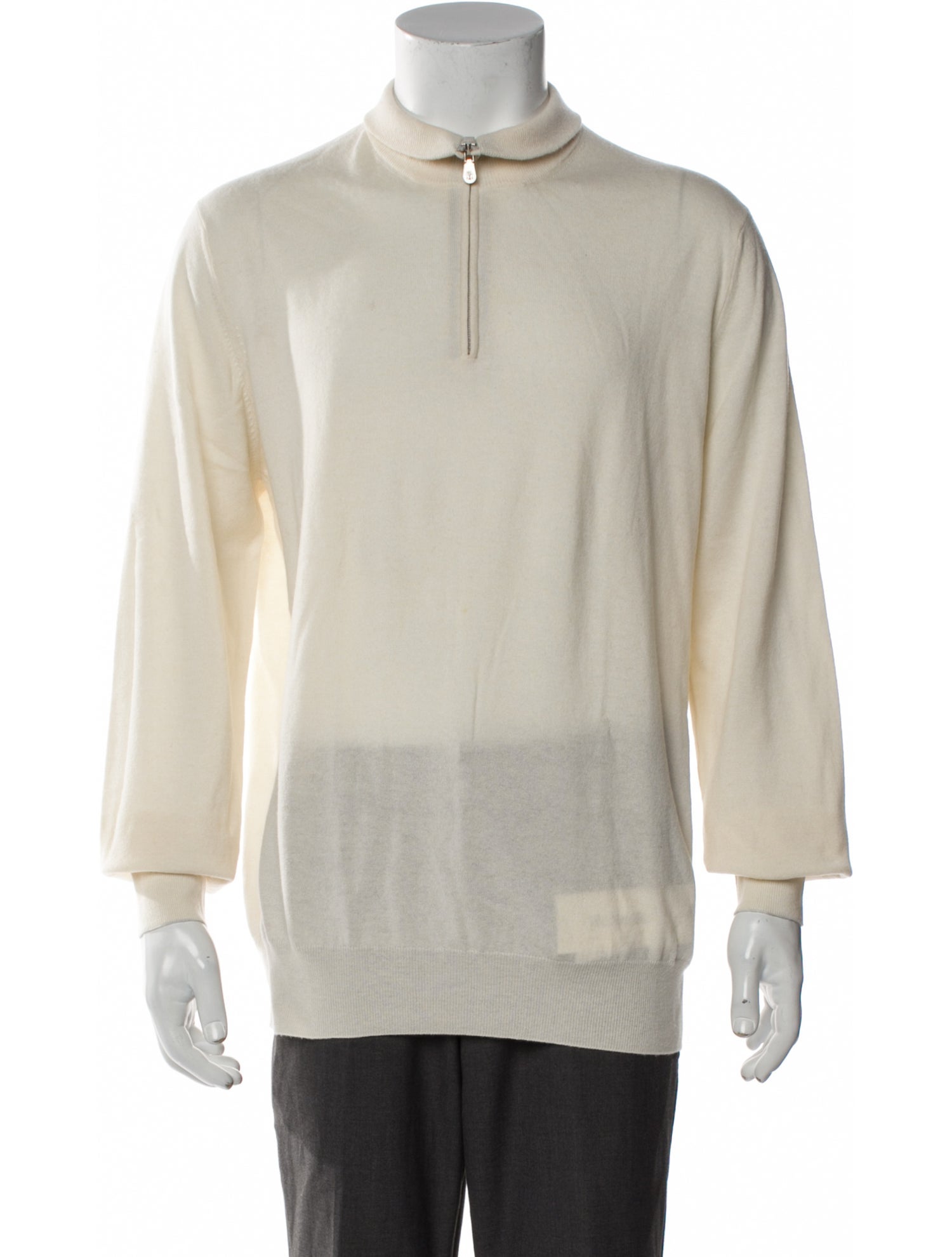 Brunello Cucinelli Cashmere Mock Neck Polo Sweater
