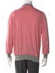 Brunello Cucinelli Colorblock Pattern V-Neck Pullover