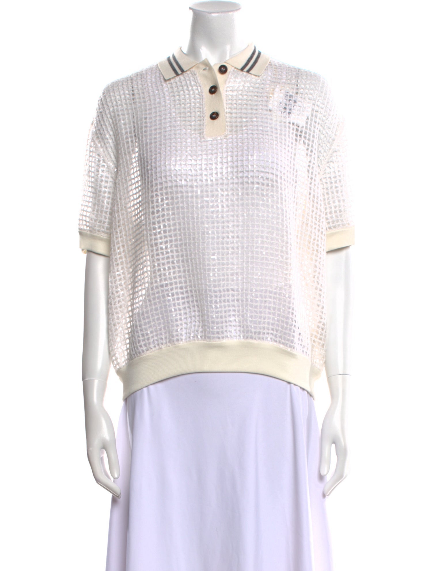 Brunello Cucinelli Cashmere Short Sleeve Polo w/ Tags