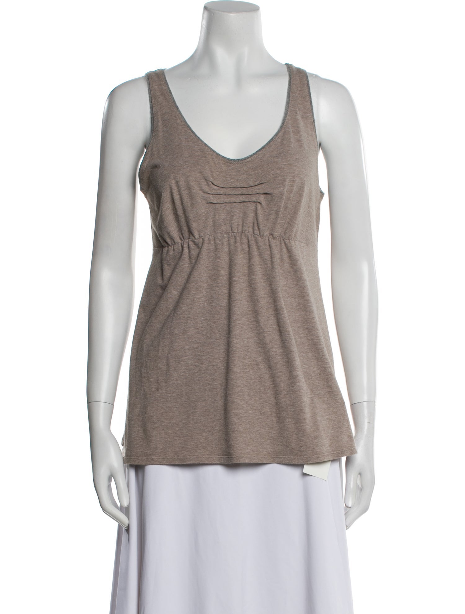 Brunello Cucinelli Scoop Neck Sleeveless Top