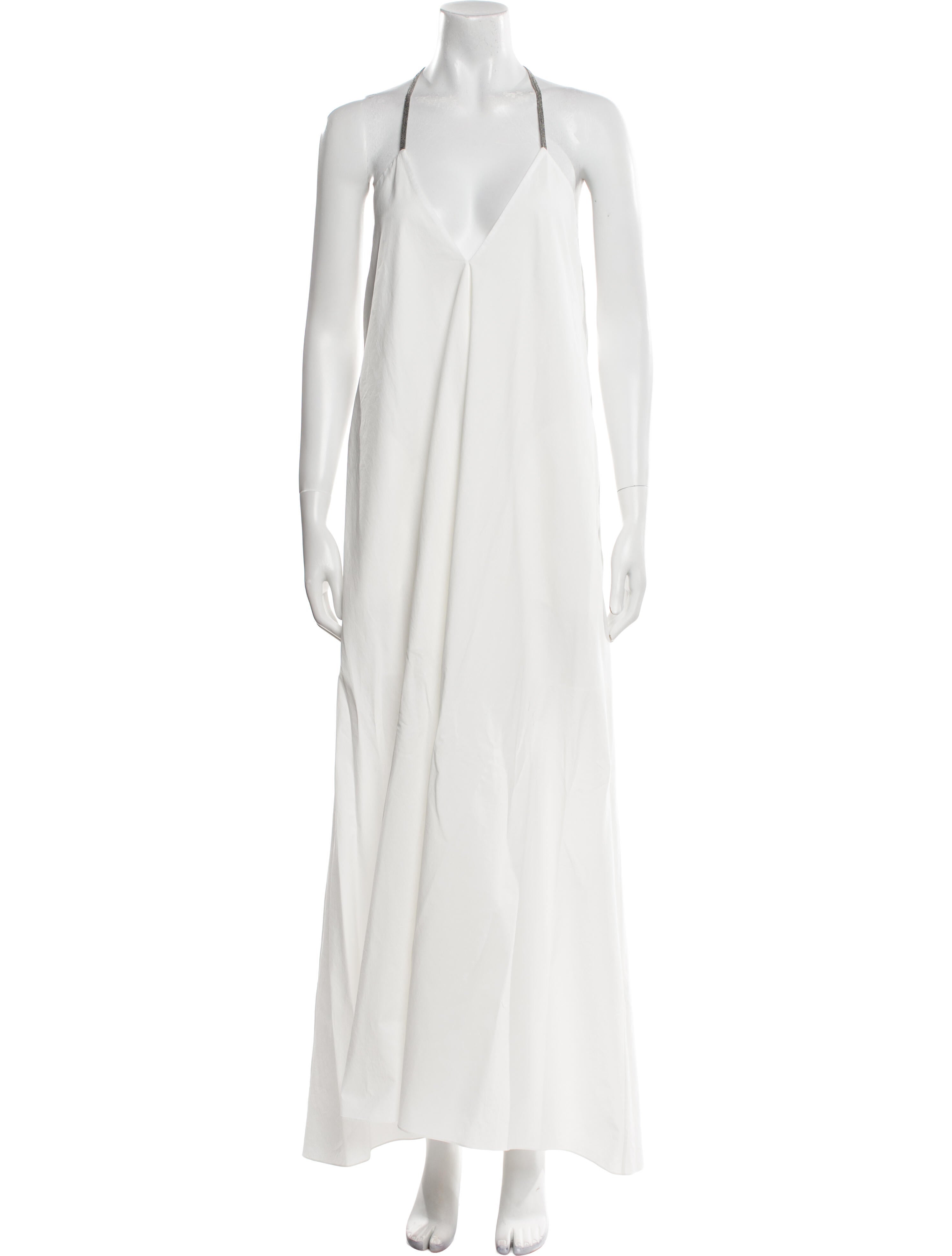 Brunello Cucinelli V-Neck Midi Length Dress w/ Tags