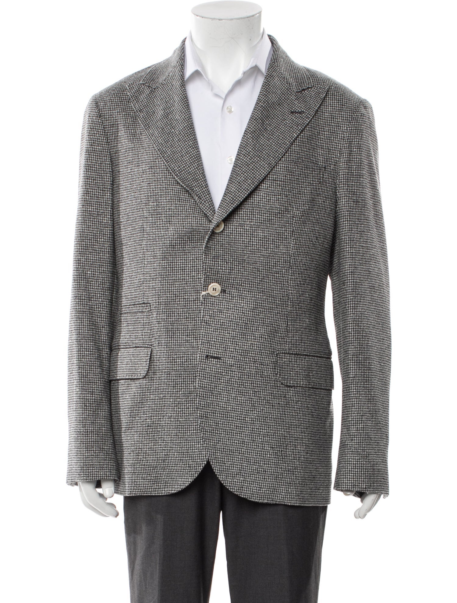 Brunello Cucinelli Wool Houndstooth Print Blazer w/ Tags