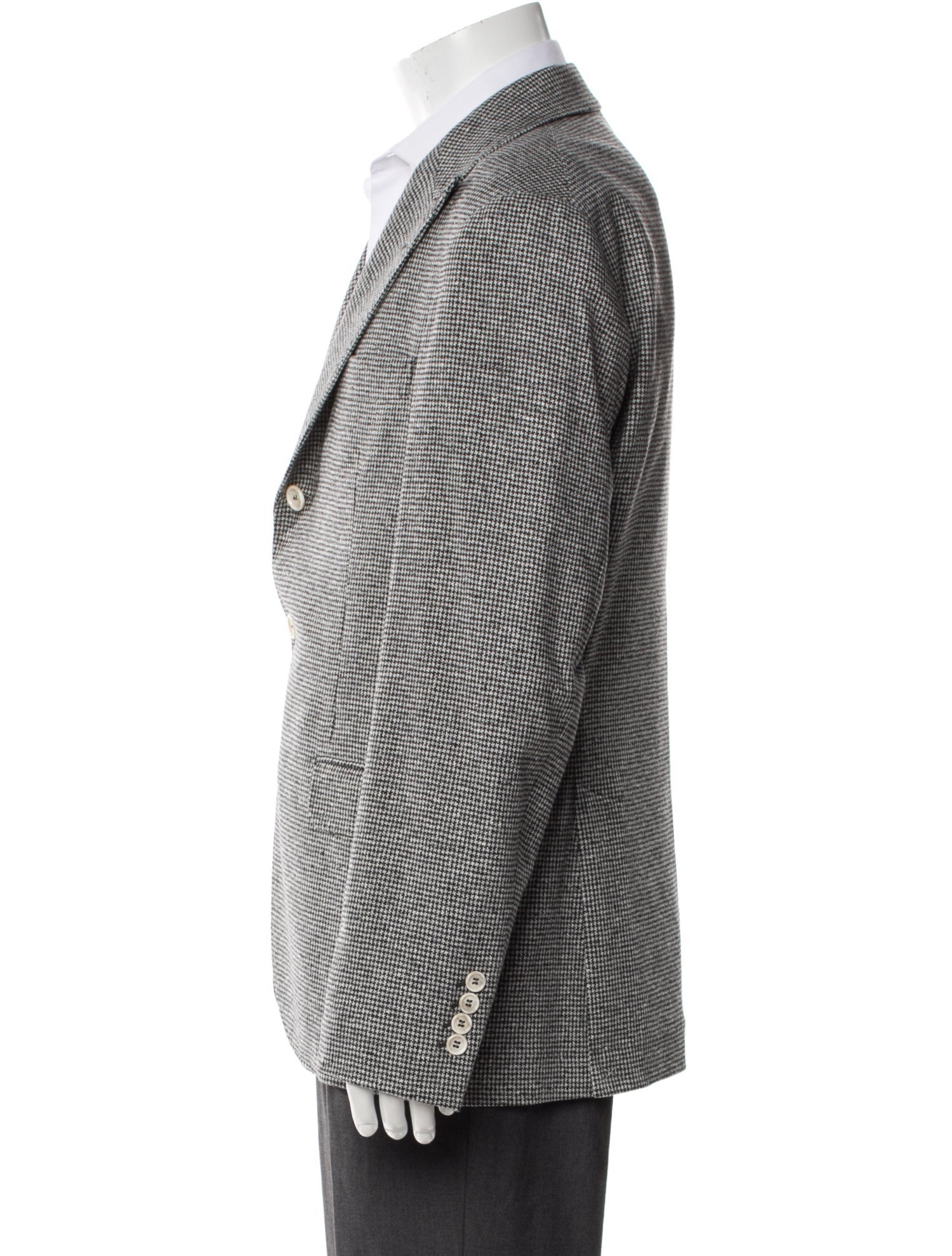 Brunello Cucinelli Wool Houndstooth Print Blazer w/ Tags