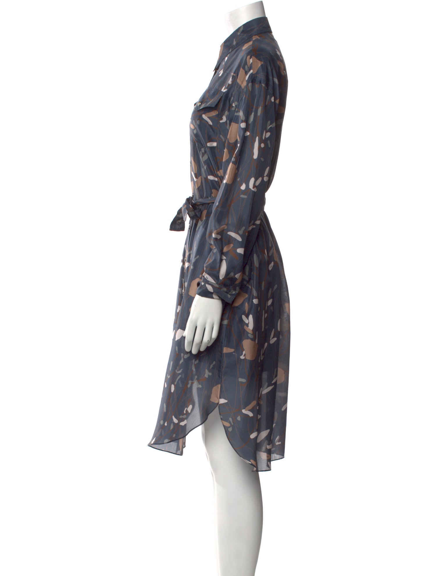Brunello Cucinelli Printed Midi Length Dress w/ Tags