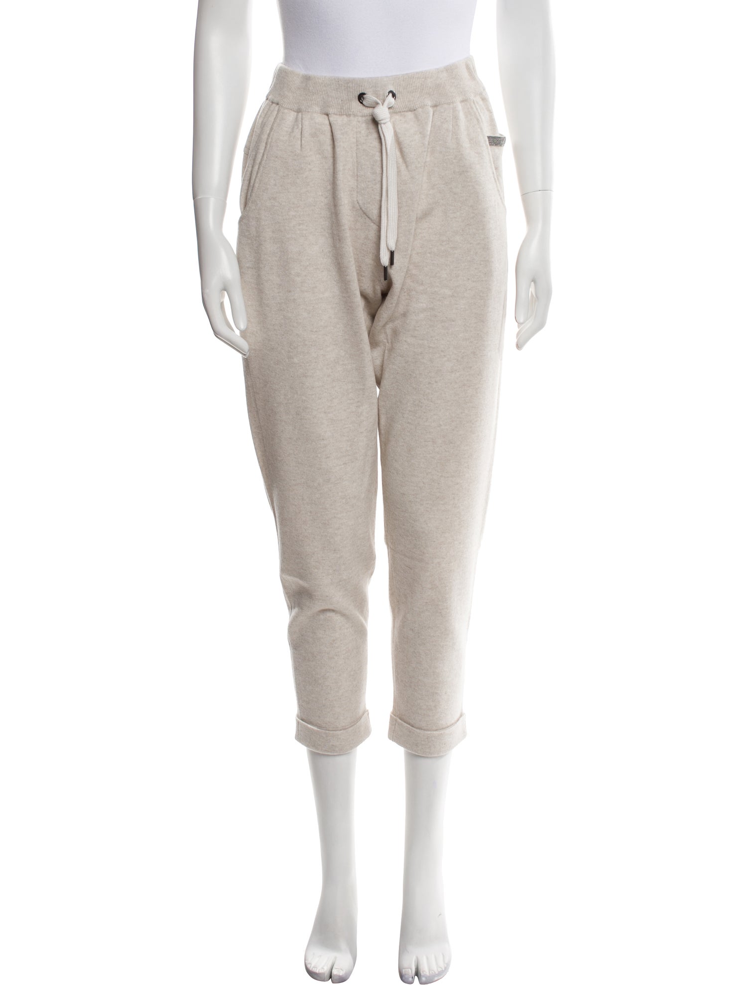 Brunello Cucinelli Virgin Wool Crystal Embellishments Sweatpants w/ Tags