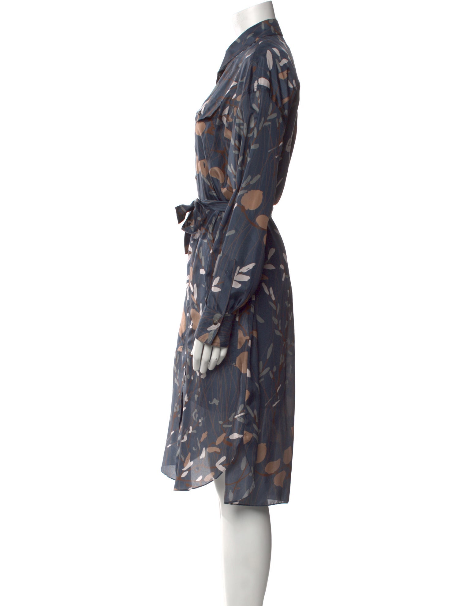 Brunello Cucinelli Printed Midi Length Dress w/ Tags