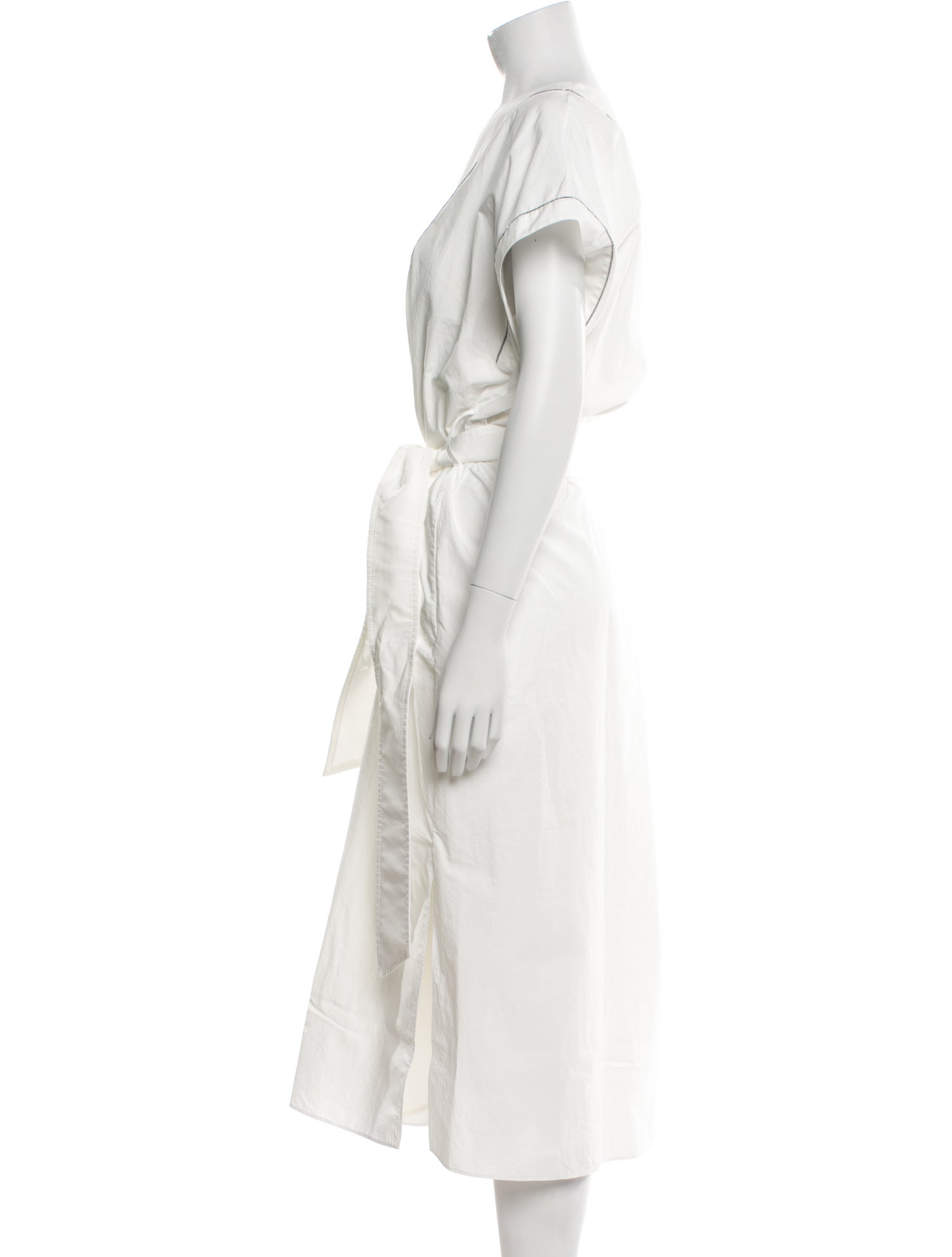 Brunello Cucinelli V-Neck Midi Length Dress w/ Tags