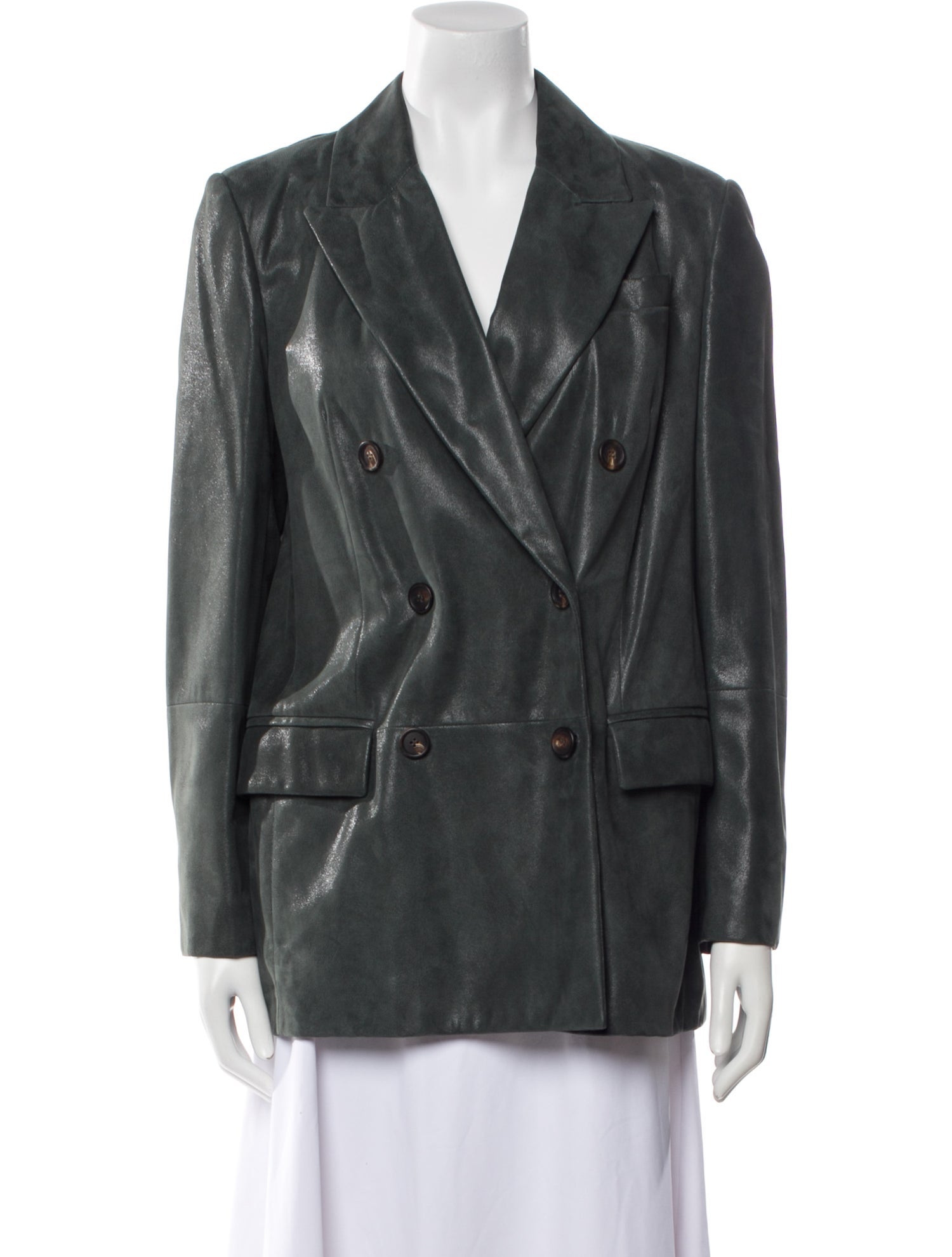 Brunello Cucinelli Leather Blazer w/ Tags
