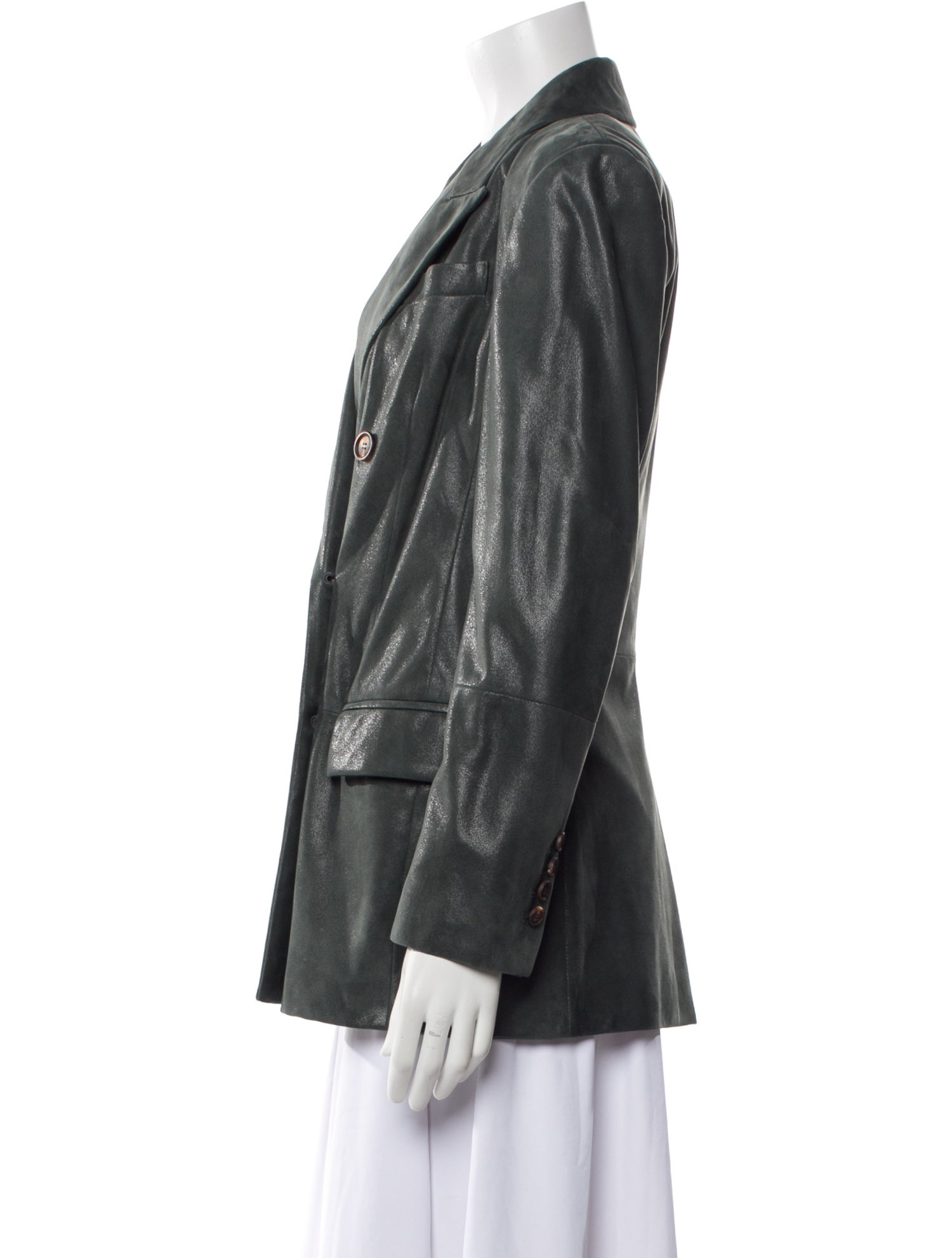 Brunello Cucinelli Leather Blazer w/ Tags