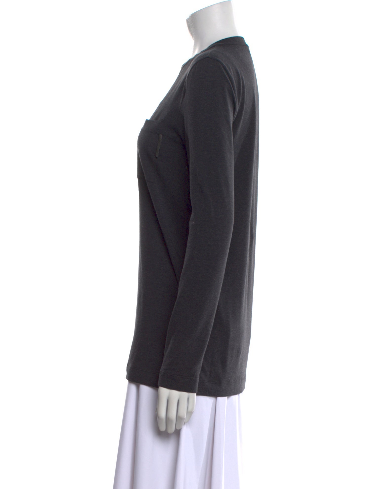 Brunello Cucinelli Crew Neck Long Sleeve Top